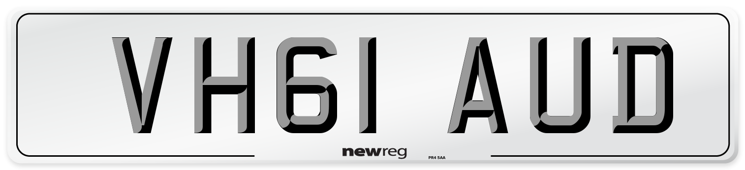 VH61 AUD Number Plate from New Reg